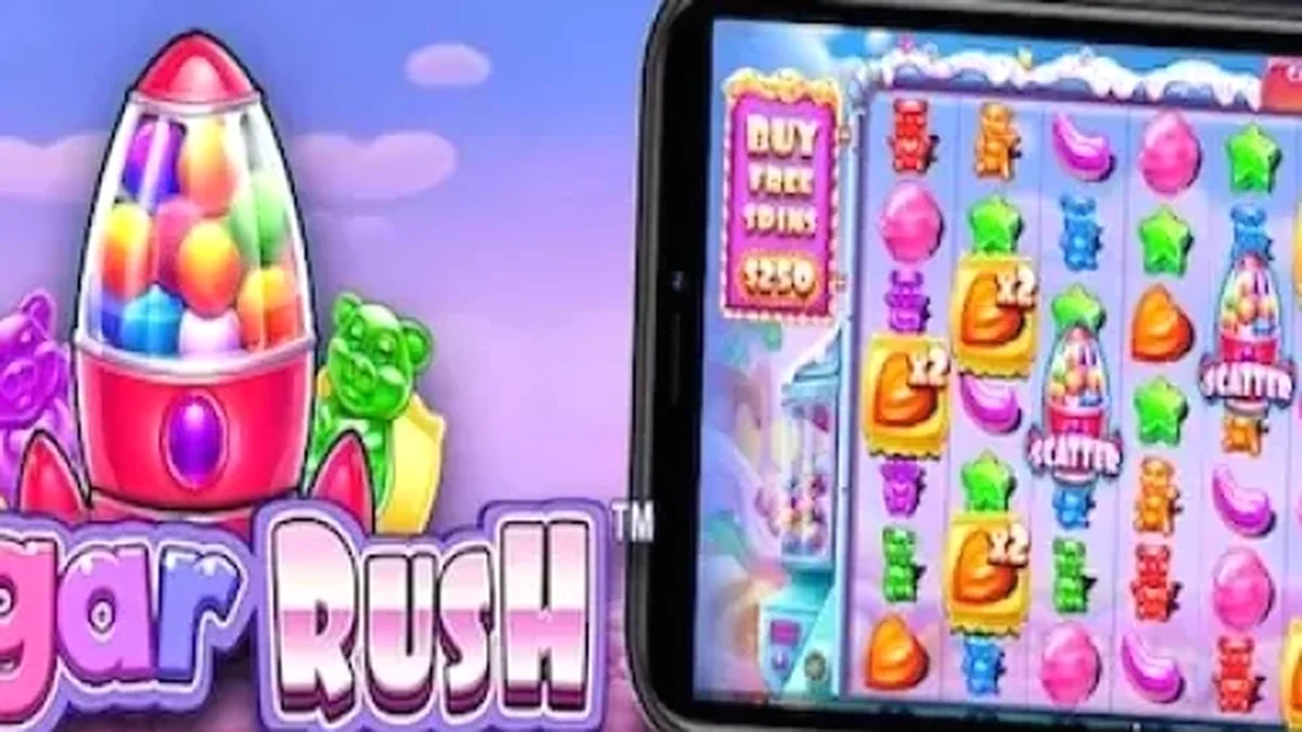 Isang masayang mobile gaming session na nagpapakita ng makulay na slot interface sa isang smartphone.